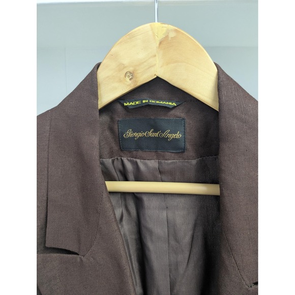 Vintage Giorgio Sant Angelo Chocolate brown over-sized blazer, tailored jacket - Picture 4 of 7